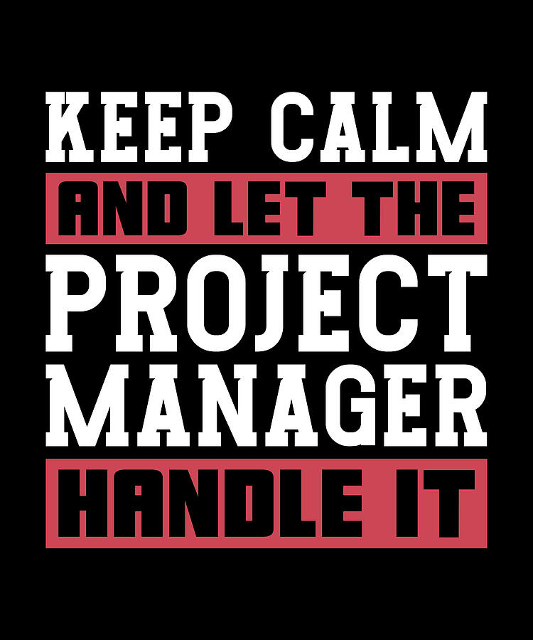 Vintage Digital Art - Project Management Keep Calm And Let Team Manager by TShirtCONCEPTS Marvin Poppe
