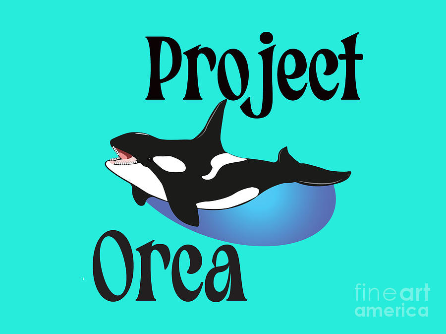 Project Orca, Killer Whale, Orca Expedition, Orca Study,  Digital Art by David Millenheft