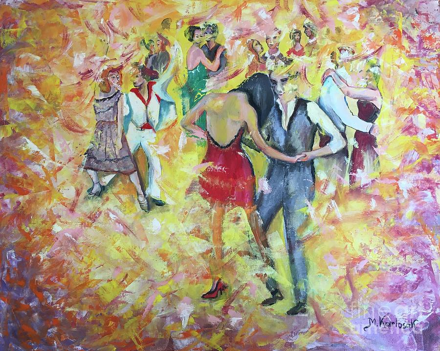 Prom dance Painting by Maria Karlosak