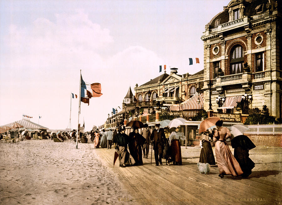Promenade And Grand Salon, Trouville, Normandy, France, Ca. 1895 Painting