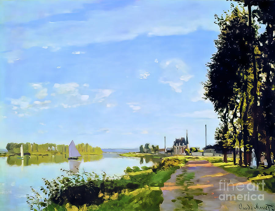 Promenade at Argenteuil by Claude Monet 1872 Painting by Claude Monet