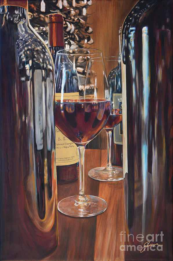 Wine Painting - Promenade by Jillyn Archuleta