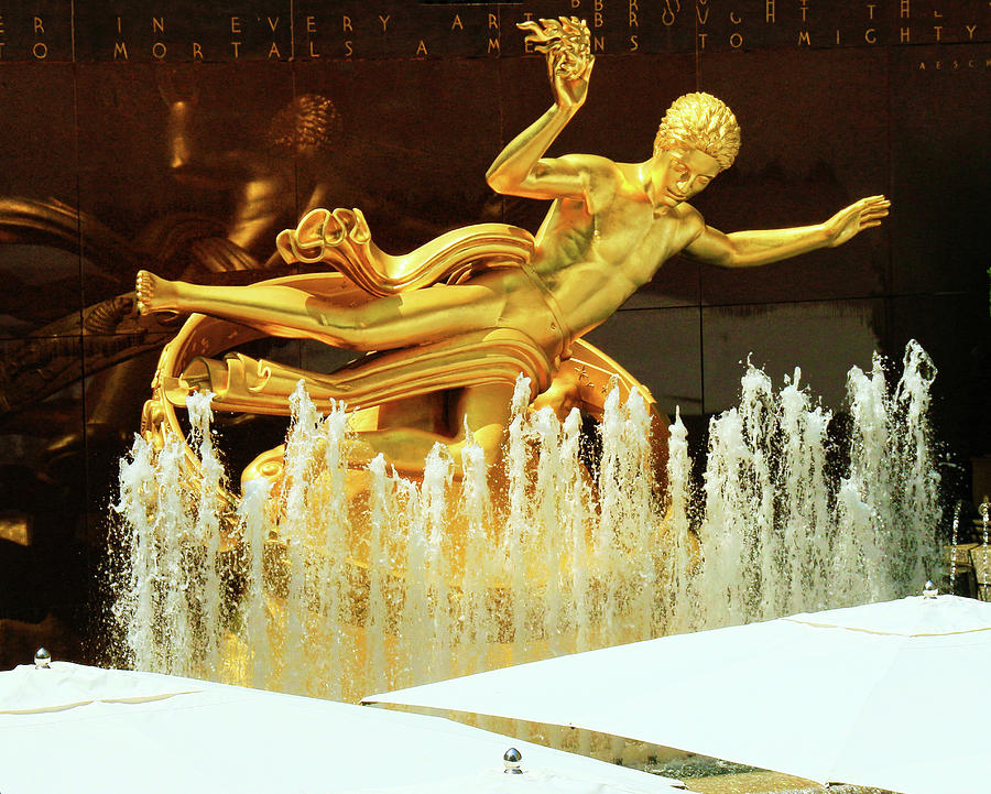 Prometheus Statue 2  - Rockefeller Center N Y C Photograph