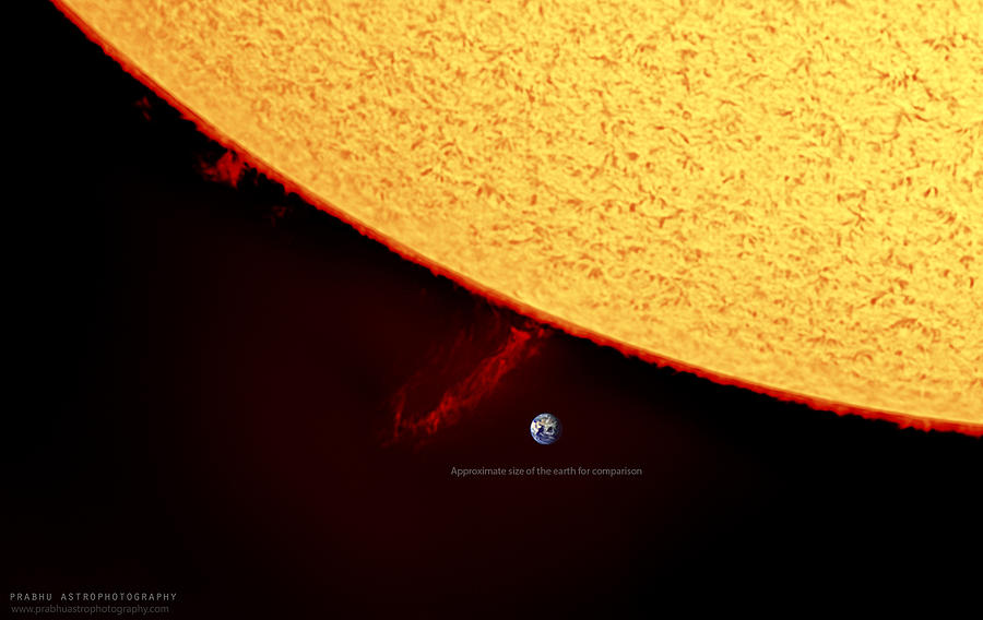 Prominences Photograph - Prominence by Prabhu Astrophotography Prominences Photograph - Prominence by Prabhu Astrophotography