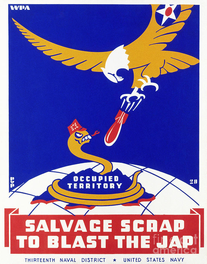 Propaganda - Salvage Scrap, 1941 Drawing by Granger