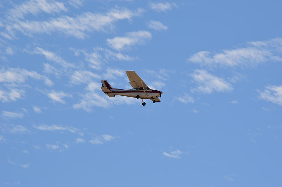 Propeller Plane in Blue California Sky Photograph by Gaby Ethington