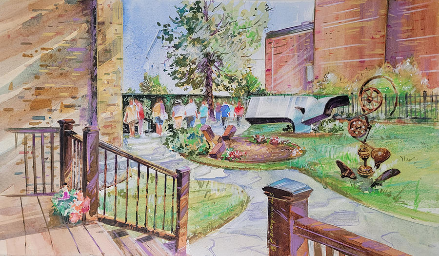 Proposed PCA Sculpture Garden Painting by P Anthony Visco