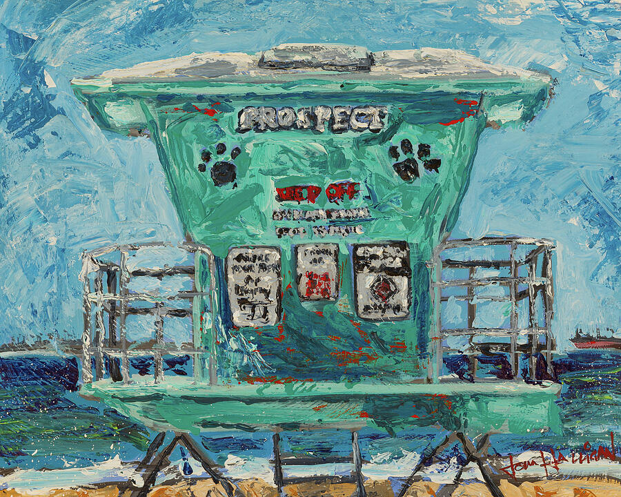 Prospect Avenue Lifeguard Tower Painting by Tom Halligan Prospect Avenue Lifeguard Tower Painting by Tom Halligan