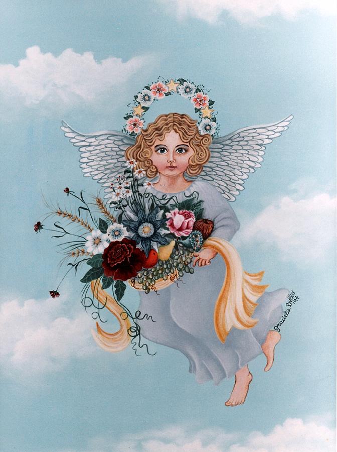 Prosperity Angel Painting by Graciela Bello