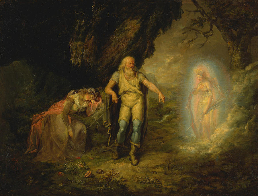 Unknown Artist Painting - Prospero  Miranda and Ariel  from The Tempest  by Unknown artist