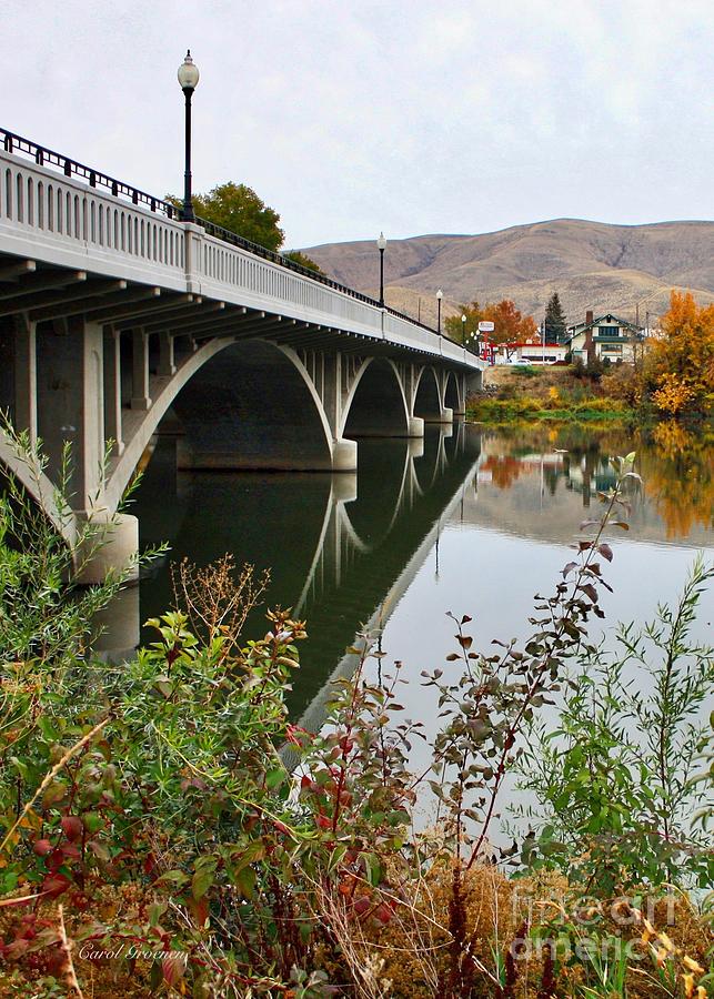Prosser Bridge in Autumn Vertical Photograph by Carol Groenen