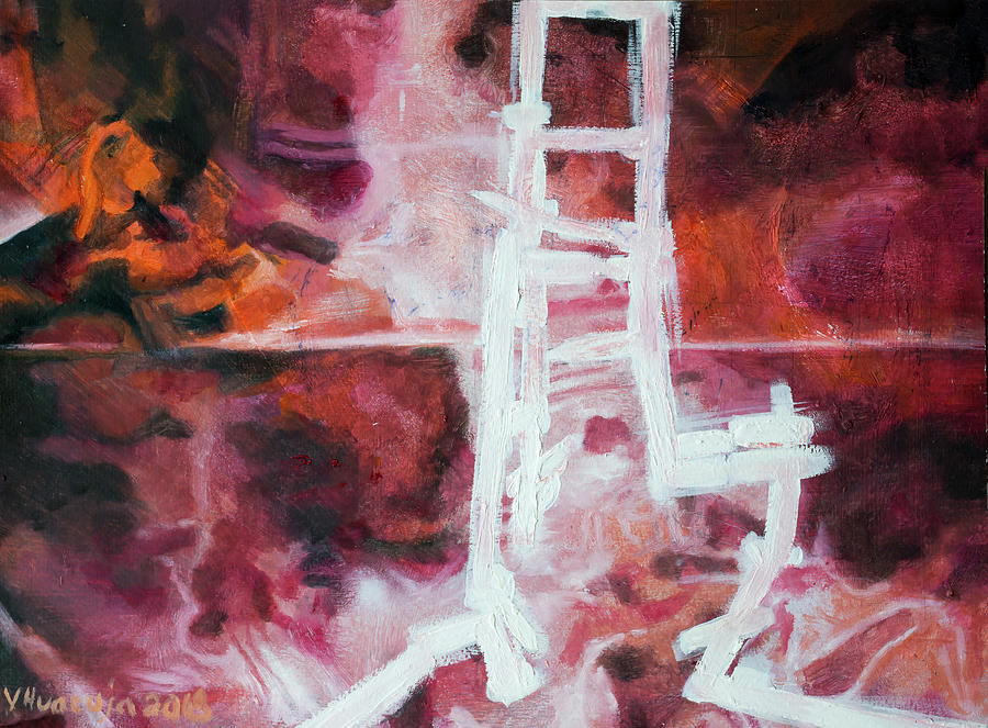 Prosthesis and Spine, Study 15 Painting by Veronica Huacuja