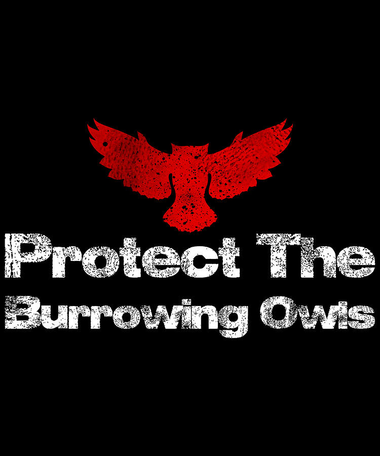 Owl Digital Art - Protect The Burrowing Owls 2 by Lin Watchorn
