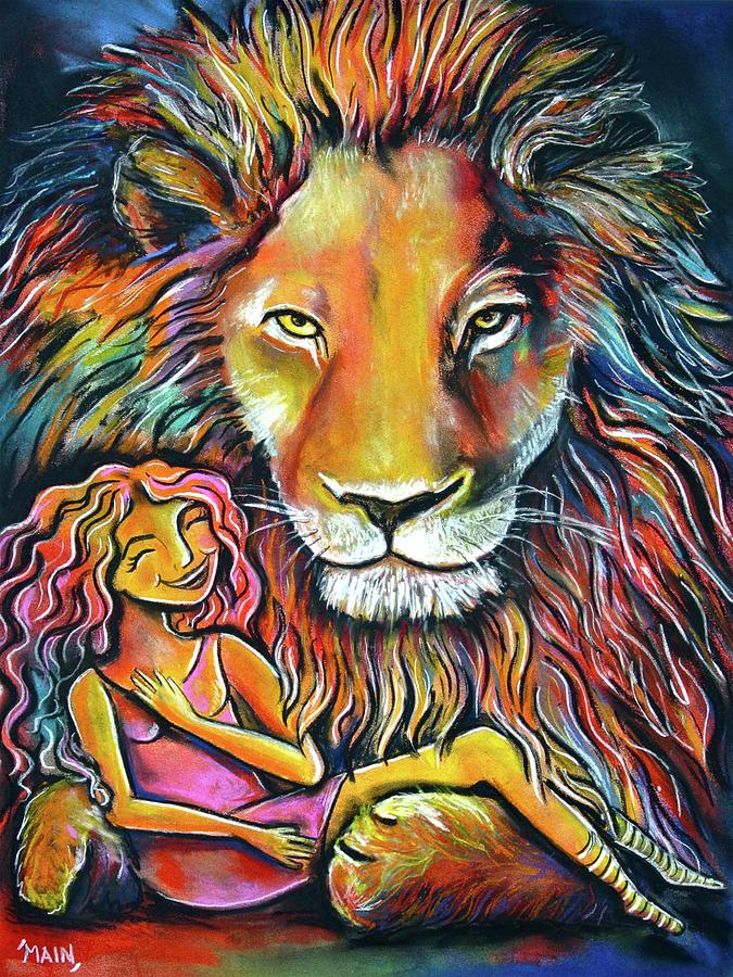 Lion Pastel - Protector by Jennifer Main