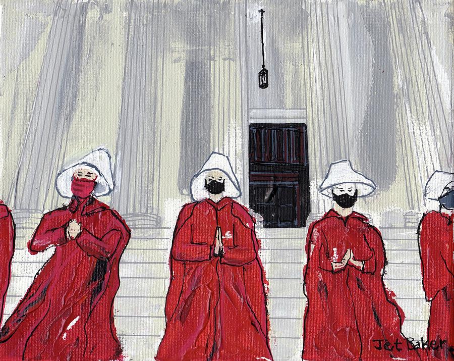 Supreme Court Painting - Protest at the Supreme Court by Jet Baker