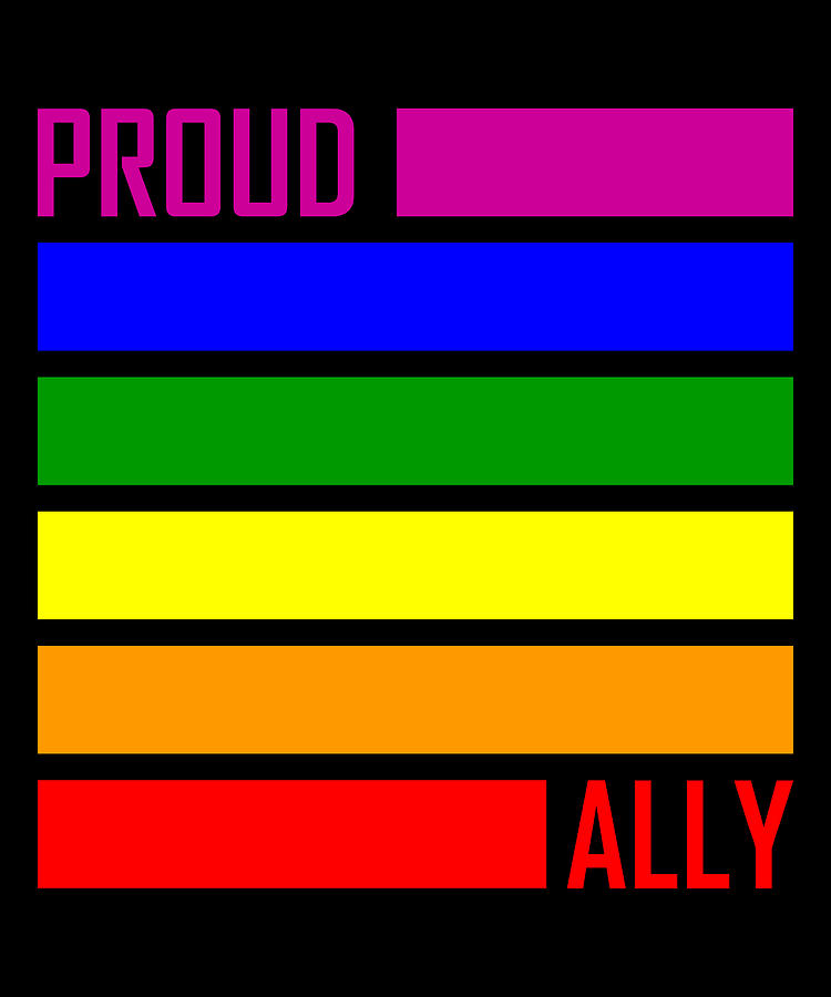Proud Ally Flag Lgbt Pride Month Lgbtq Rainbow Digital Art By Tom Maerz Shop