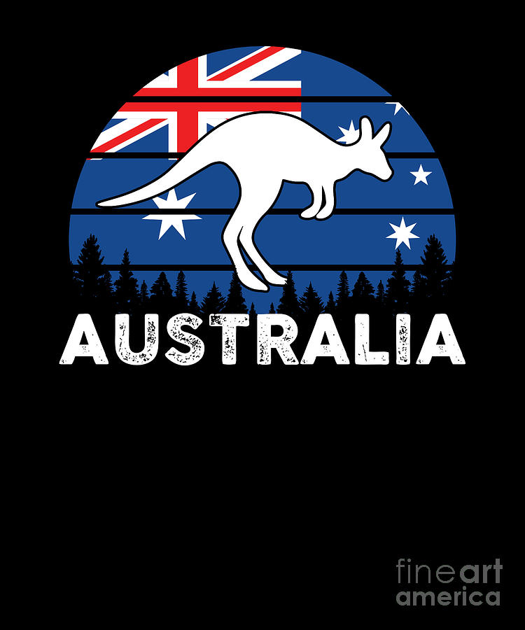 Proud Australian Australia National Pride Patriotic Australian Kangaroo  Gift Digital Art by Thomas Larch - Fine Art America