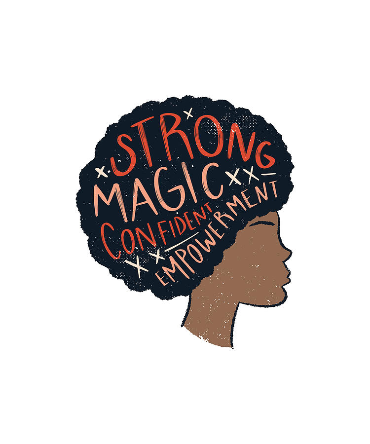 Premium Vector  Girl power empowered women black woman strong