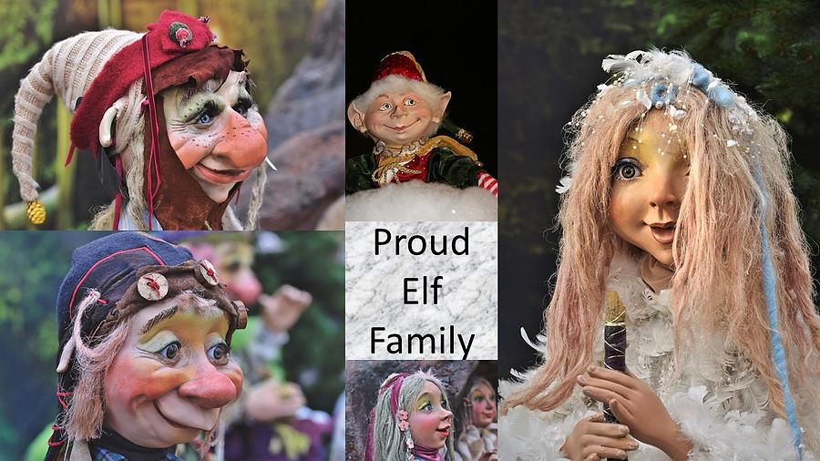 Proud Elf Family Mixed Media by Nancy Ayanna Wyatt