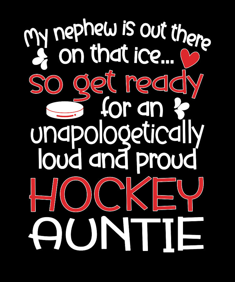 Proud Ice Hockey Auntie Ice Hockey Player Aunt Digital Art By Madeby 