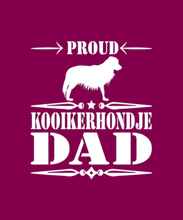 Fathers Day Jewelry - Proud Kooikerhondje Dog Dad by Tinh Tran Le Thanh