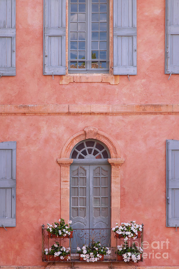 Provence France Flowered Balcony Art Print Photograph by Brian Jannsen