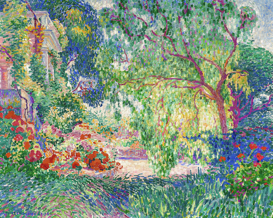 Number Painting for Adults A Garden in Provence Painting by Henri-Edmond  Cross Paint by Number Kit On Canvas for Beginners