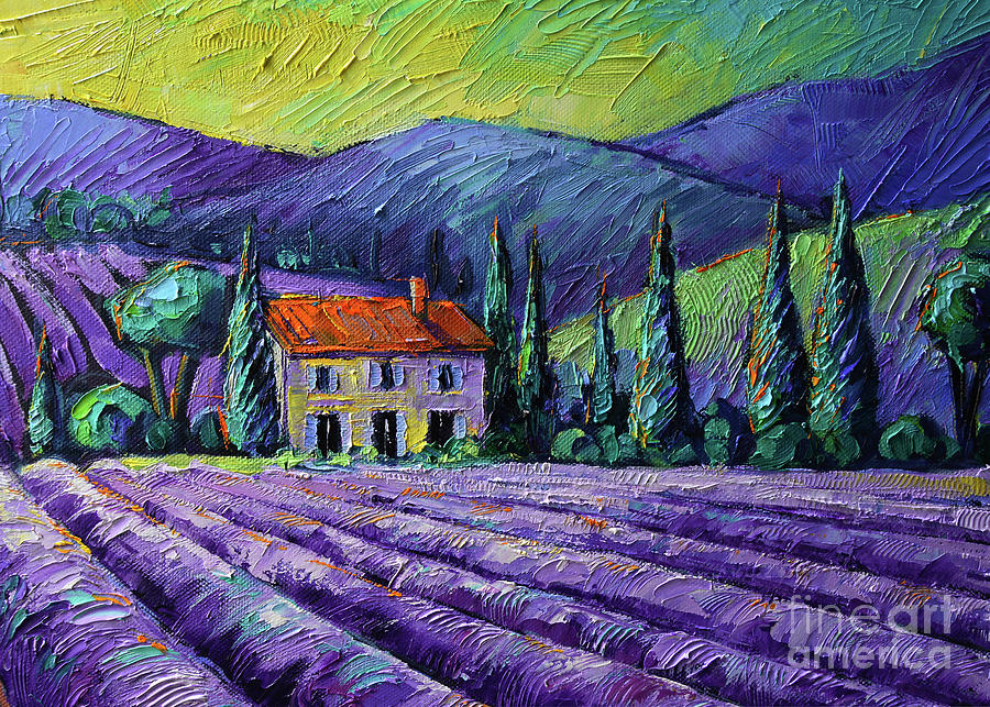 PROVENCE HOME palette knife oil painting Mona Edulesco Painting by Mona Edulesco