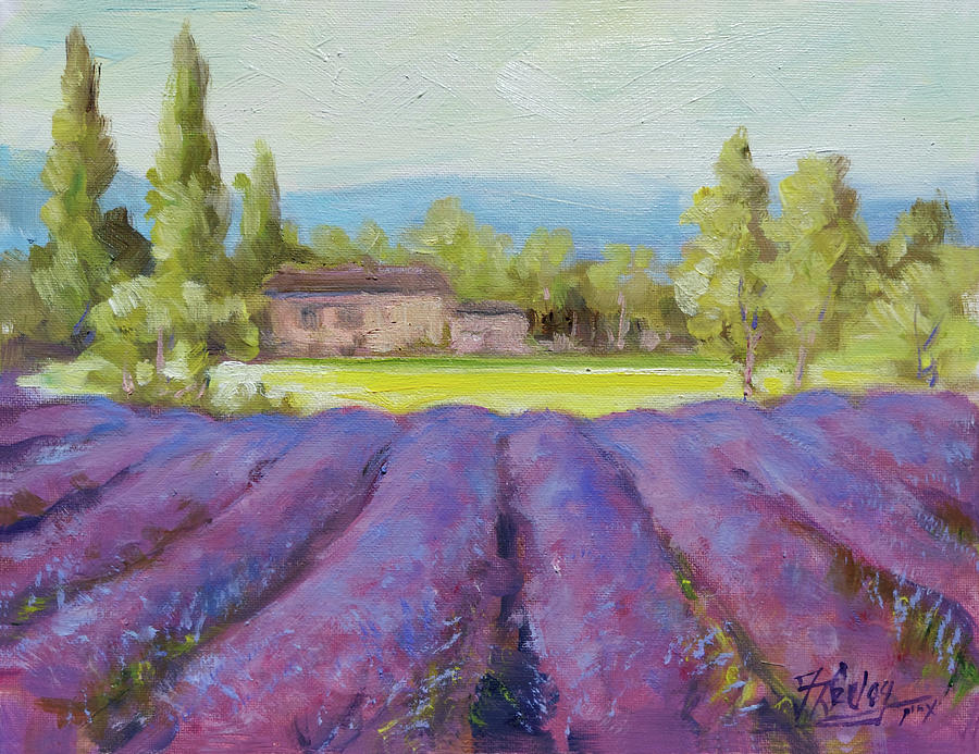 Provence - lavender fields 1 Painting by Irek Szelag