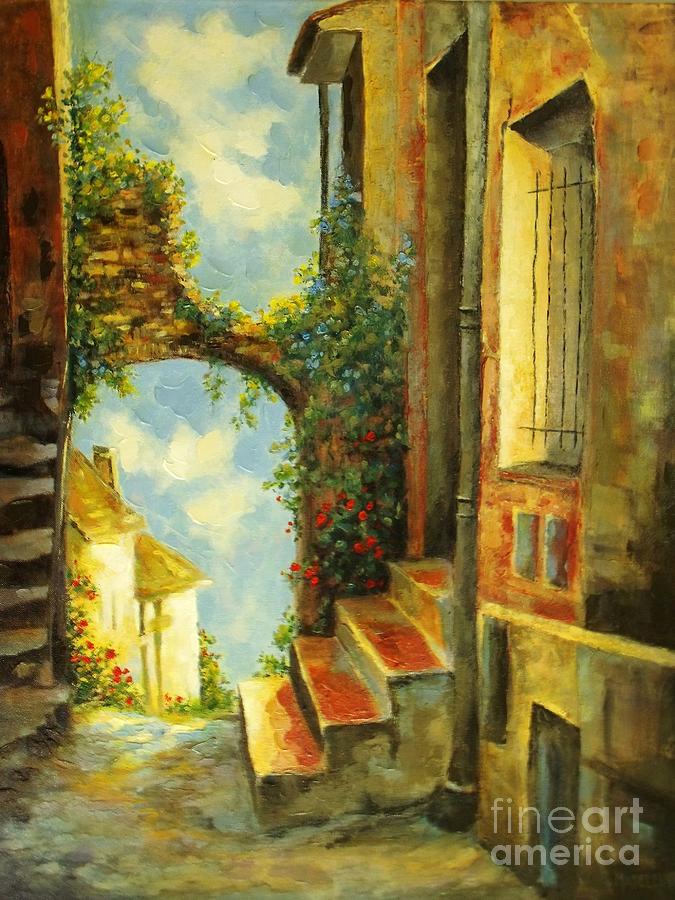 Old Street Painting - Provence by Madeleine Holzberg