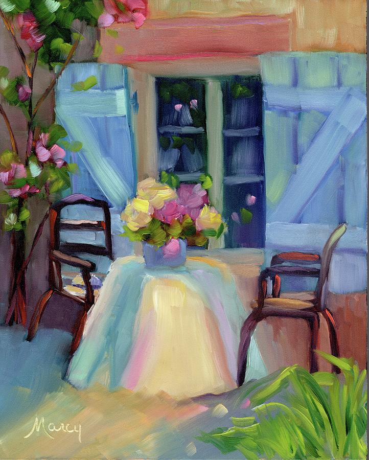 Provence Morning Painting by Marcy Brennan