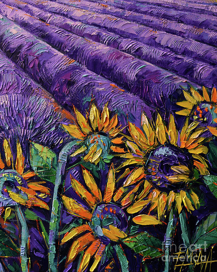 Sunflower Painting - PROVENCE SOUVENIR palette knife oil painting Mona Edulesco by Mona Edulesco