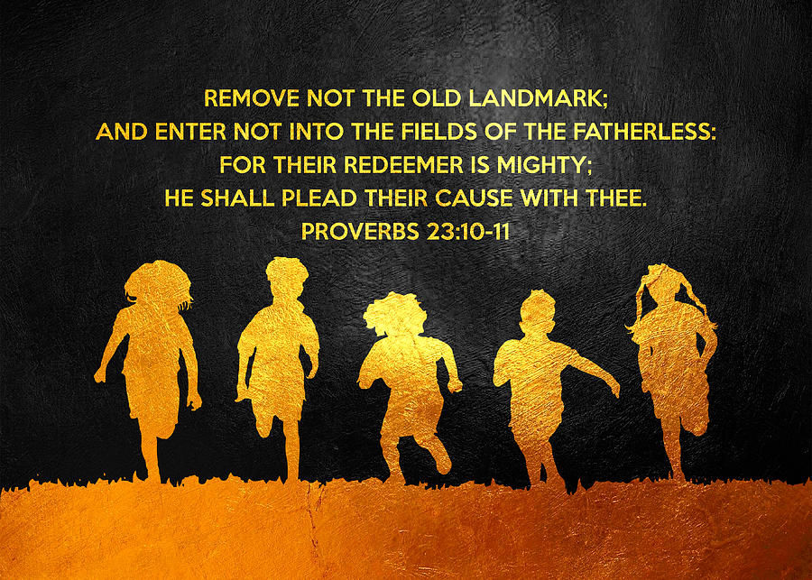 Proverbs 23 10-11 Bible Verse Wall Art Digital Art by Bible Verse