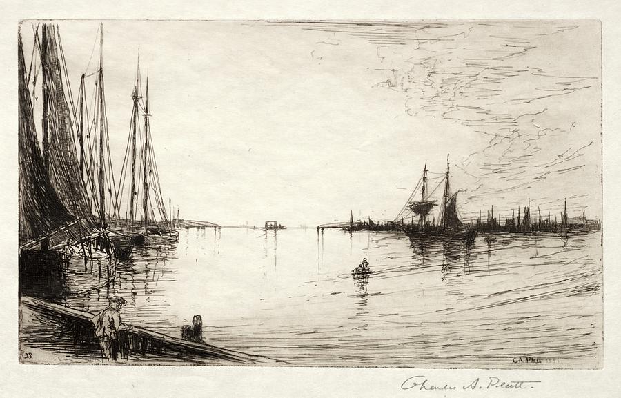 Providence, Rhode Island 1881 Charles Adams Platt  Painting by MotionAge Designs