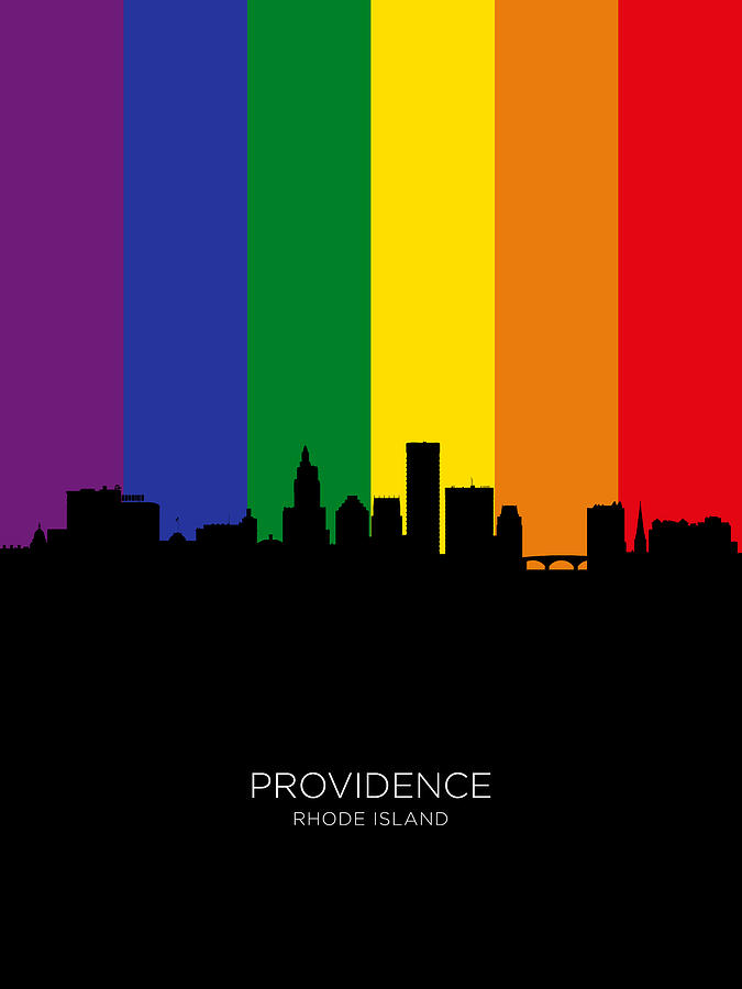 Providence Rhode Island Skyline #09 Digital Art by Michael Tompsett