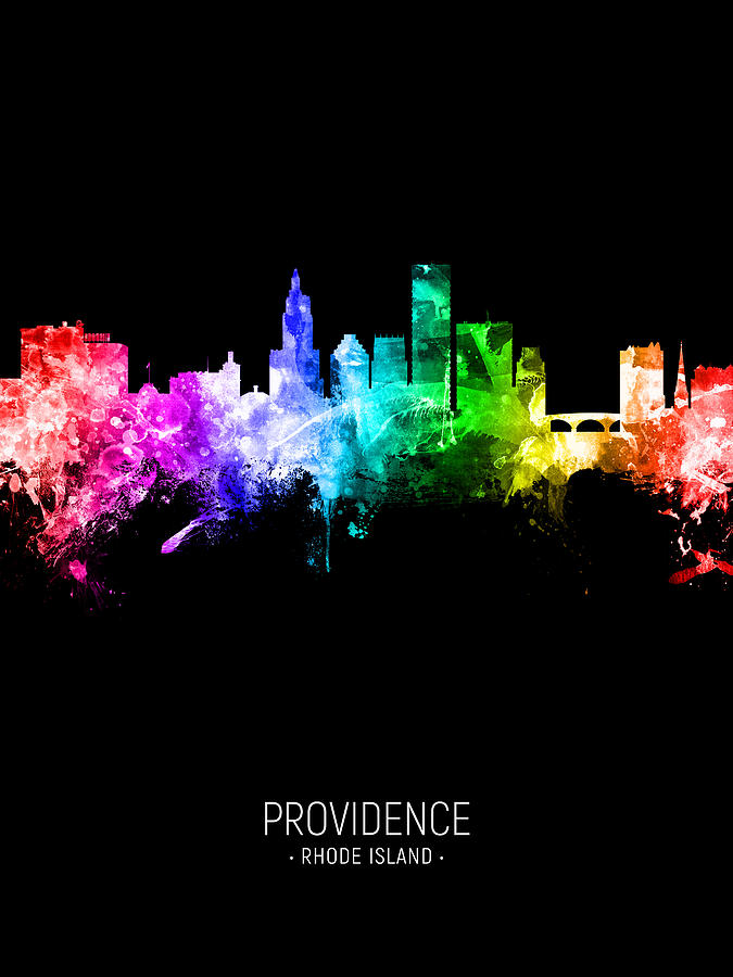 Providence Rhode Island Skyline #60 Digital Art by Michael Tompsett