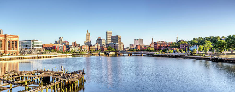 Providence Skyline From Point Street Bridge Photograph by Andrew Pacheco