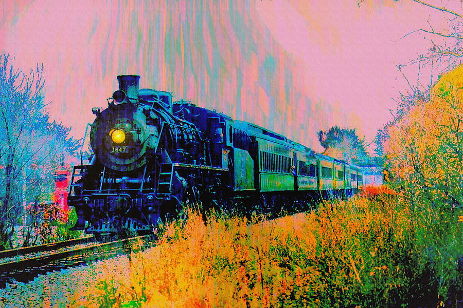 Providence Worcester Train 1647 Digital Art by Cliff Wilson