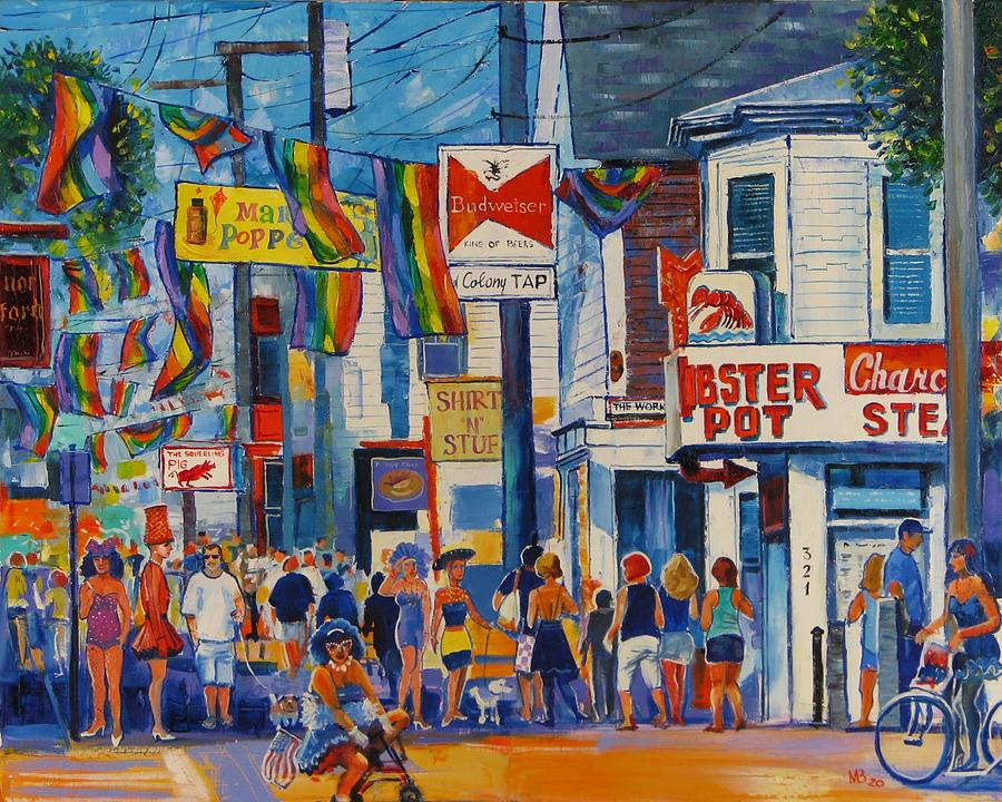   Provincetown , Commercial street Painting by Mikhail Zarovny