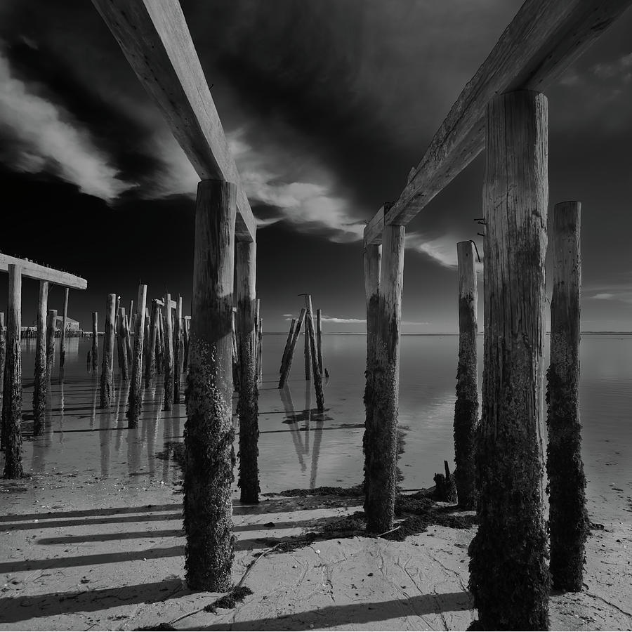 Provincetown Photograph - Provincetown framed black and white artwork by Darius Aniunas