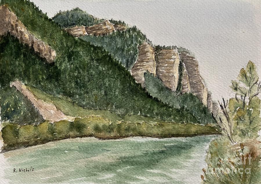 Mountain Painting - Provo Canyon, Utah by Rebecca Nichols