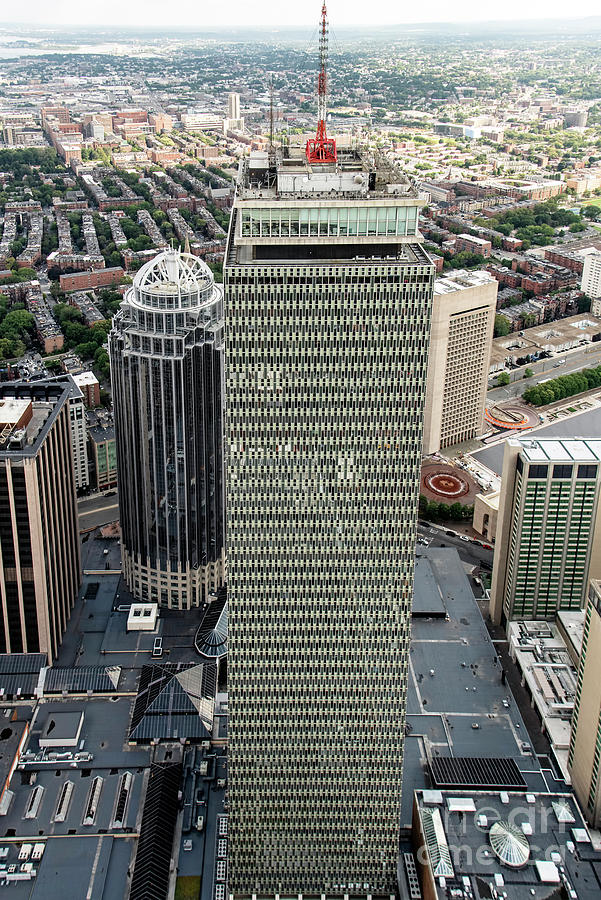 Prudential Tower Building Boston Aerial Photograph by David Oppenheimer