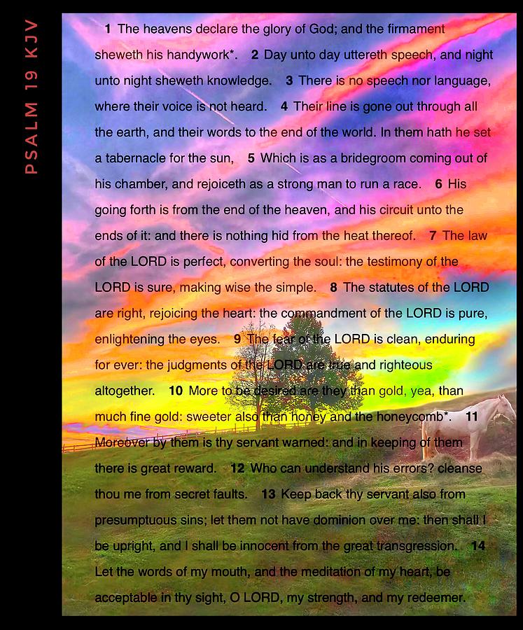 Rainbow Colored Sky Psalm 19 Photograph