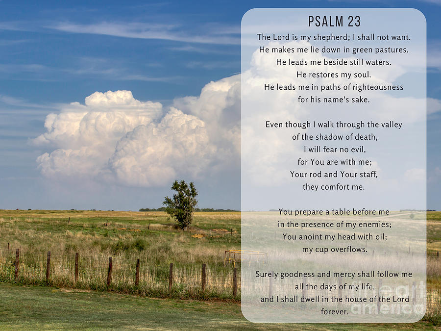 Psalm 23 - Inspirational Christian Art Photograph by Rebecca Caroline Photography