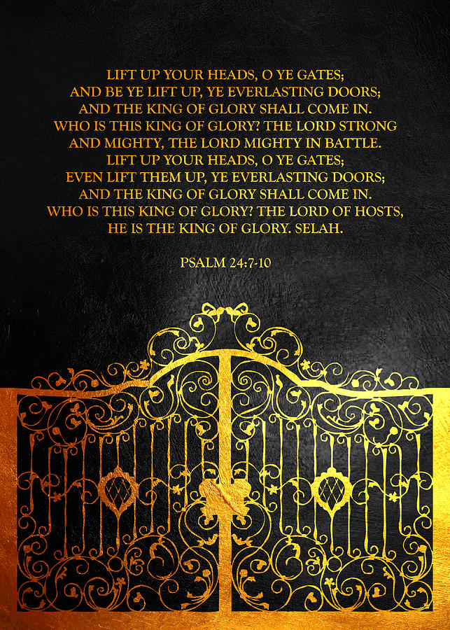 Psalm 24 7-10 Bible Verse Wall Art Digital Art by Bible Verse