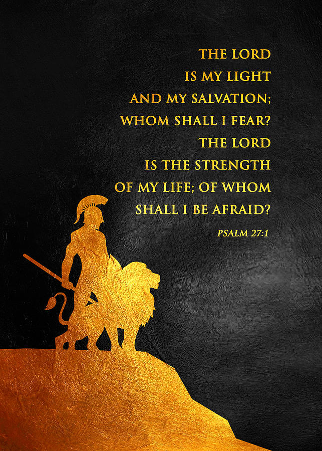 Psalm 27 1 Bible Verse Wall Art Digital Art by Bible Verse - Fine Art ...