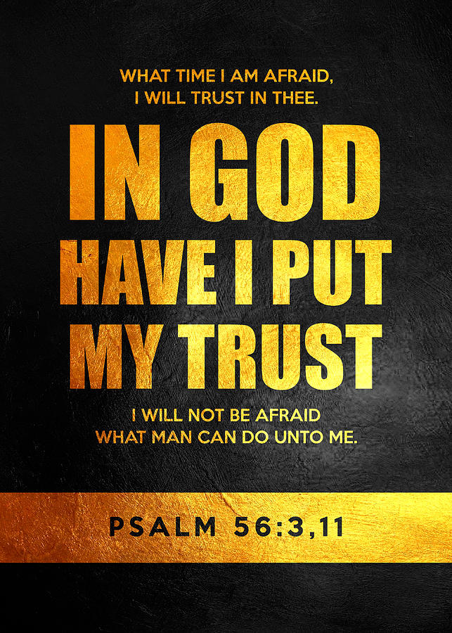 Psalm 56 3 11 Bible Verse Wall Art Digital Art by Bible Verse | Pixels