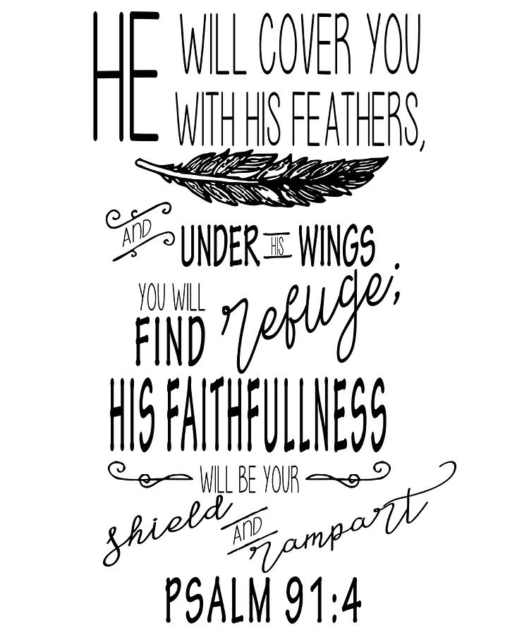 Psalm 914 Christian Bible Scripture Verse Poster Painting by Roberts ...