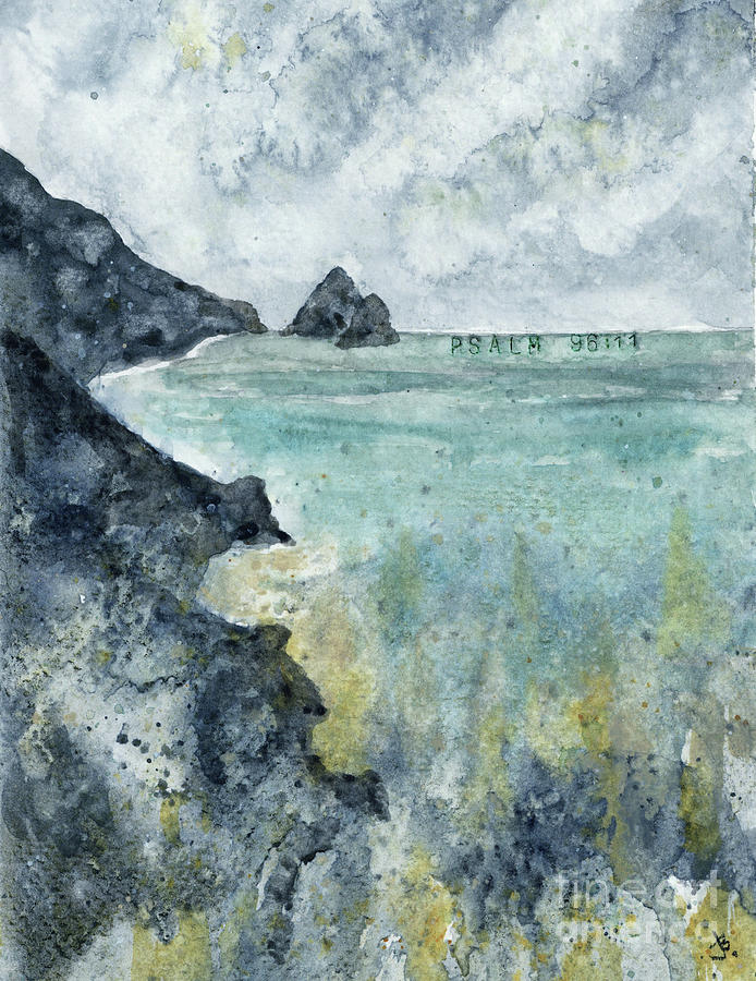 Psalm Seascape 2 Painting by Jill Battaglia