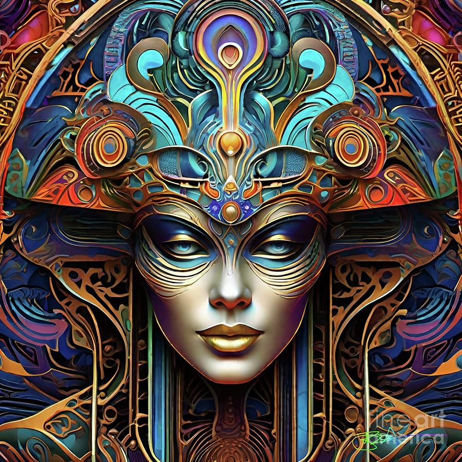 Psyborg Cyborg Beauty - Trippy Sci-Fi 6 Digital Art by Benito Del Ray ...